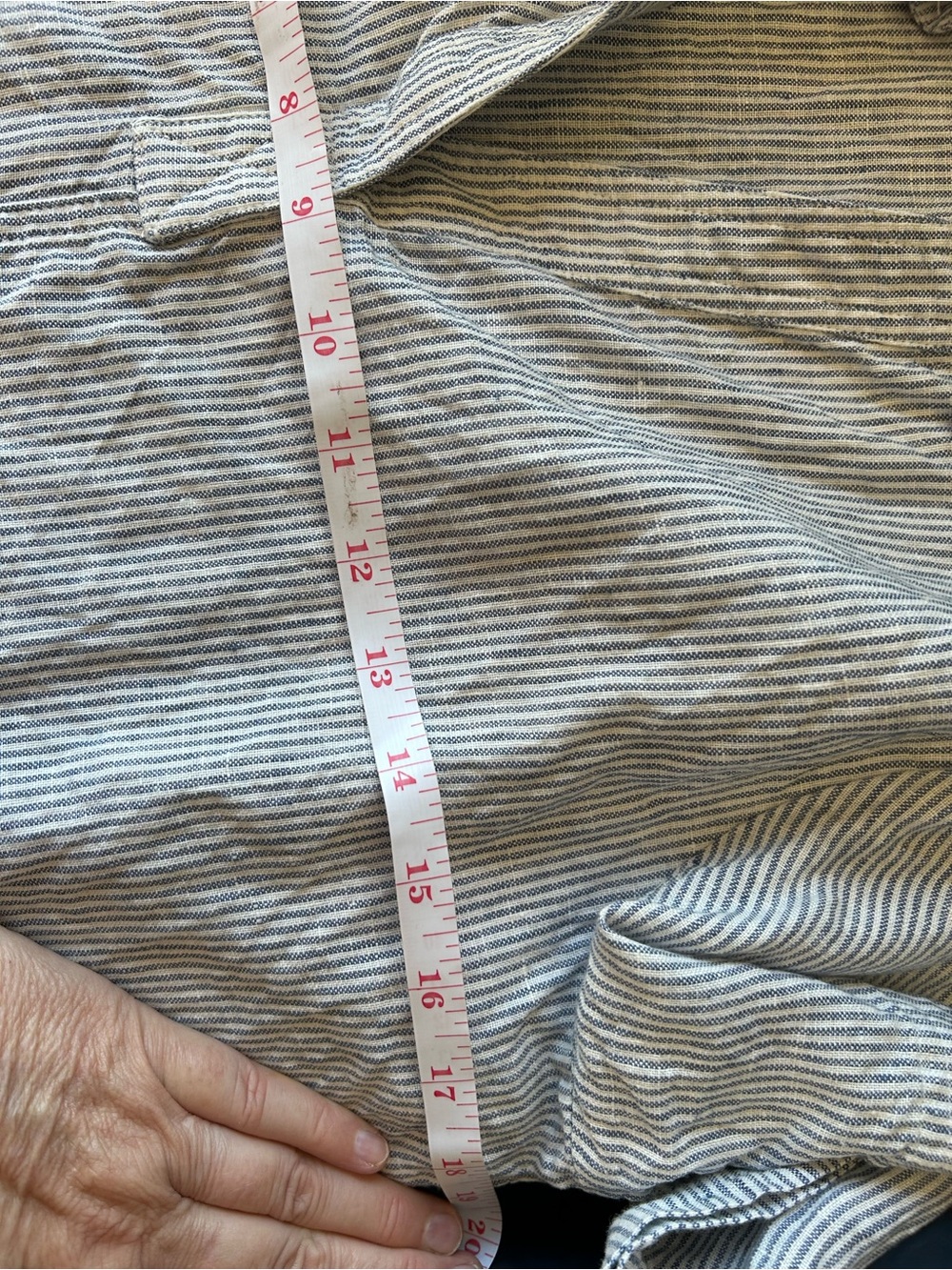 NEW 100% European Linen Short Sleeve Popover Top M - Picture 7 of 7
